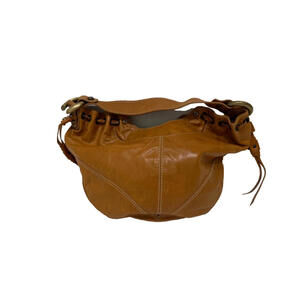 Francesco Biasia VintageGenuine Brown Camel Leather Shoulder Bag